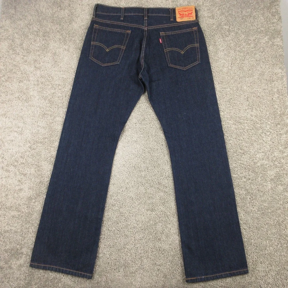Levis Jeans Mens 34x32 Blue 517 Slim Bootcut Western Cowboy Rodeo Denim Pants